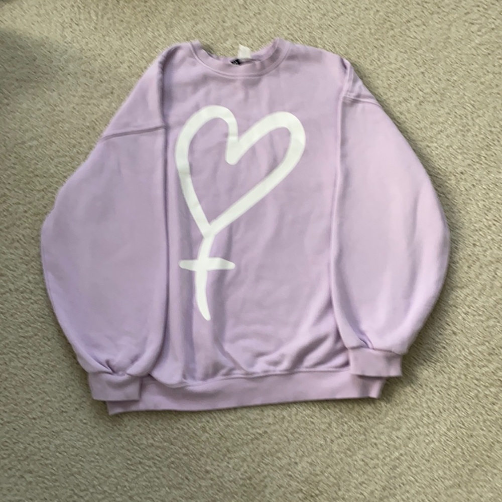 light purple oversized sweatshirt